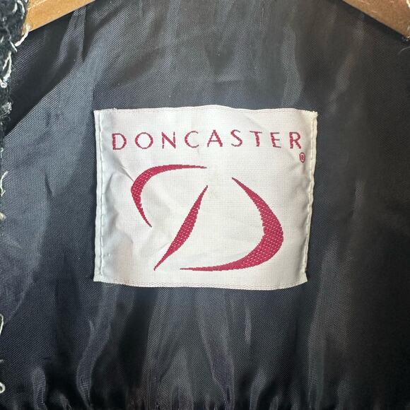 Doncaster Vintage 80s Black Textured Confetti Sweater Jacket Blazer Cardigan 4 S - Picture 6 of 10